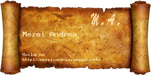 Mezei Andrea névjegykártya